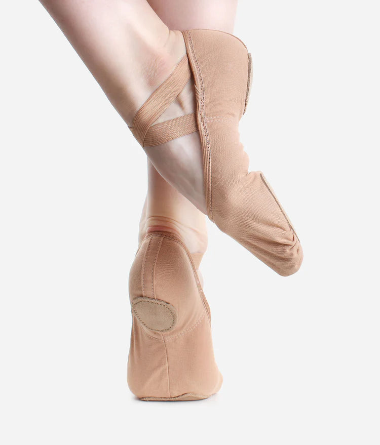 So Danca Canvas Split Sole Ballet Shoes - Nude SD16