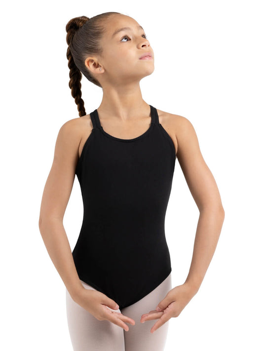 Capezio Girls Cotton Double Strap Leotard - Black