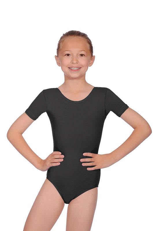 RV Short Sleeved Leotard - Black