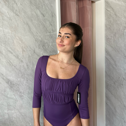 Bloch “Zoey” 3/4 Sleeve Leotard - Elegance