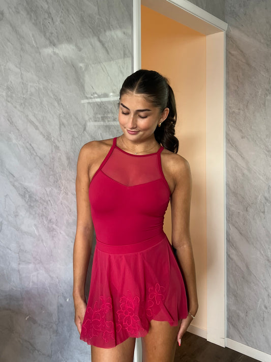 Bloch Embroidered Skirt “Zoe” - Cherry