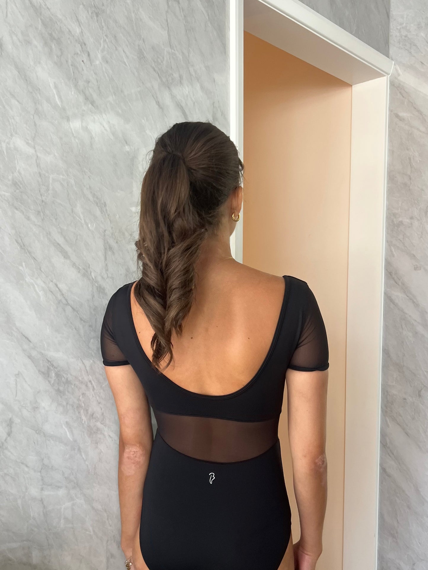 Bloch Embroidered Cap Sleeve Leotard “Olivia” - Black